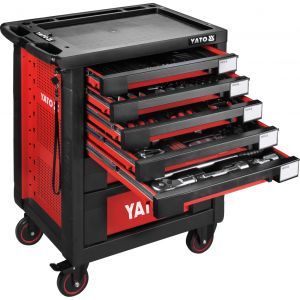 Yato YT-55293 Chariot à outils à 7 tiroirs avec 165 outils Gereedschapdeal Root Catalog